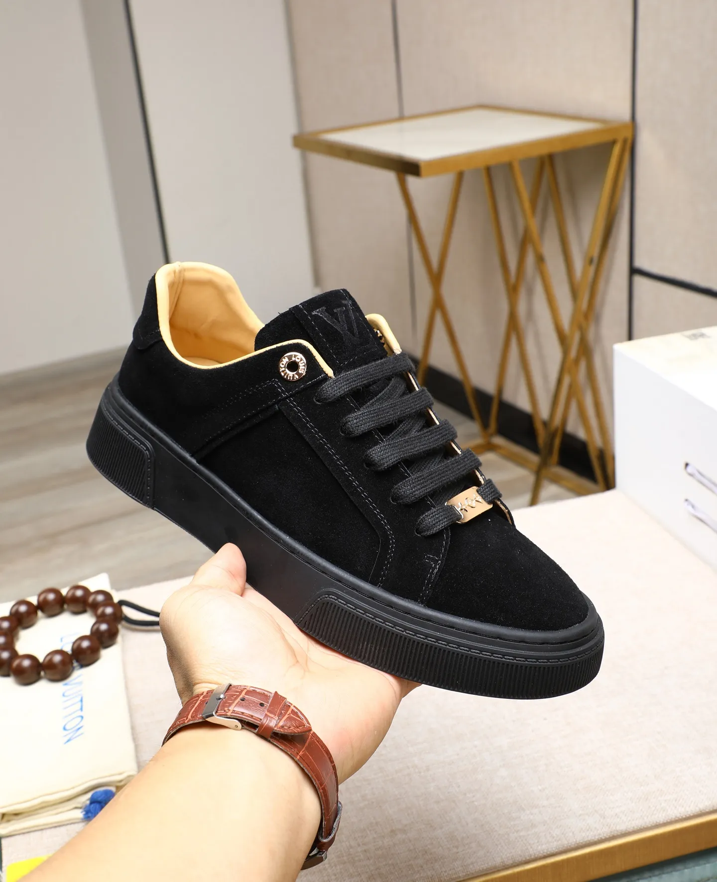 Men's shoes 💰460 [LV～] Men's casual shoes 2025z cabinet sales simultaneously 🔶Size: 38-44 #️⃣ 🔷3 colors🔜The upper is made of multi-material splicing➕cow leather lining, comfortable and breathable, sole: original comfortable and wear-resistant outsole, ⚠️real thing📱photographed🎬real thing is better📢📢📢